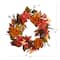 25" Ranunculus, Hydrangea & Berries Autumn Artificial Wreath